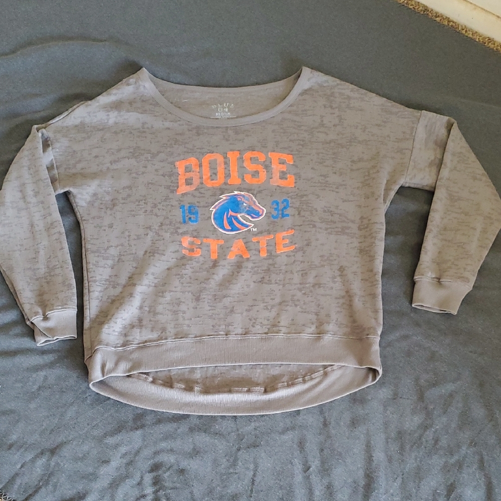 BSU Boise State University Off The Shoulder Sweatshirt Sz M NWOT 🔥